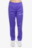 Palm Angels Purple Colourblock Pattern Sweatpants Size S
