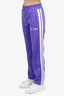 Palm Angels Purple Colourblock Pattern Sweatpants Size S