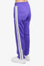 Palm Angels Purple Colourblock Pattern Sweatpants Size S