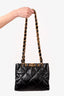 Pre-loved Chanel™ Black Lambskin Quilted Small Shopping Shoulder Bag