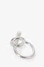 Hermes Sterling Silver Echappee Medium Model Ring Size 48