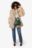 Louis Vuitton 2013 Green Ostrich Leather Alma BB Top Handle with Strap