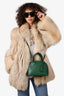 Louis Vuitton 2013 Green Ostrich Leather Alma BB Top Handle with Strap