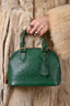 Louis Vuitton 2013 Green Ostrich Leather Alma BB Top Handle with Strap
