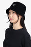 Prada Black Corduroy Triangle Logo Bucket Hat Size XL