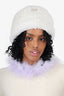 Miu Miu White Shearling Hat