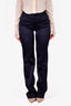 Versace Jeans Couture Navy Straight Leg Trousers Size 26