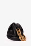 Bottega Veneta Black Leather Pouch with Gold Chain