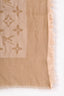 Louis Vuitton Gold Silk Monogram Scarf