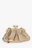 Max Mara Weekend Gold Metallic Pouch with Chain