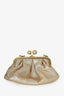 Max Mara Weekend Gold Metallic Pouch with Chain