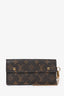 Louis Vuitton 2005 Brown Monogram Leather Wristlet