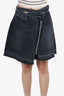 Sacai Black Asymmetrical Zip-up Denim Skirt Size 3