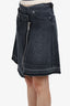 Sacai Black Asymmetrical Zip-up Denim Skirt Size 3