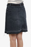 Sacai Black Asymmetrical Zip-up Denim Skirt Size 3