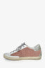 Golden Goose White/Pink Glitter Superstar Sneaker Size 38
