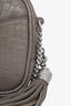 Saint Laurent Grey Calfskin Crocodile-embossed Lou Camera Mini Bag