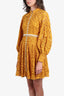 Zimmermann Orange Anneke Lace Belted Mini Dress Size 2