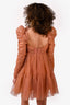 Zimmermann Brown Tulle Ruched Mini Dress Size 1