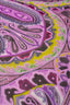 Etro Purple/Orange Paisley Silk Raw Edge Scarf