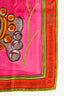 Hermes Pink/Orange Silk "Beloved India from Hermes" 90cm Square Scarf