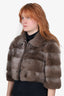 Saga Brown Mink Fur Cropped Jacket size 36