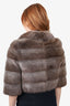 Saga Brown Mink Fur Cropped Jacket size 36