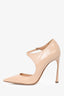 Sergio Rossi Nude Leather Pointed Heels Size 38