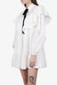 Aje White/Black Marie Frill Bib Mini Dress Size 4