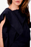 Marni Navy Asymmetric Sleeveless Cotton Top Size 40