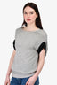 Lanvin Grey Cap Sleeve Top Size S