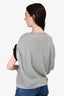 Lanvin Grey Cap Sleeve Top Size S