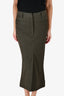 Haider Ackermann Dark Green Midi Skirt Size 36