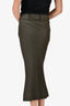 Haider Ackermann Dark Green Midi Skirt Size 36