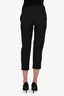 Chloe Black Wool Cropped Straight Leg Trousers Size 36