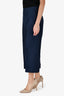 Marni Navy Cotton Wide Leg Cropped Trousers Size 38