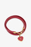 Louis Vuitton Red Patent Heart Charm Bracelet
