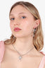 Pre-loved Chanel™ Silver Bow Pearl CC Drop Earrings