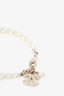 Pre-loved Chanel™ Gold Tone Pearl CC Logo Bracelet
