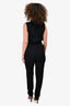 Diane Von Furstenberg Black Sleeveless Jumpsuit with Belt size 2