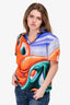 Dior Homme x Kenny Scharf Multicolor Silk Printed Short-Sleeve Shirt Size 38