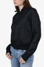 Yohji Yamamoto Black Silk 'Yohji Love You' Distressed Bomber Jacket size 2
