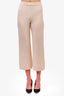 St. John Collection Cream Knit Wide Leg Pants Size 4