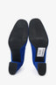 Stuart Weitzman Blue Suede Round Toe Heels Size 37.5