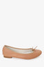Repetto Beige Leather Bow Ballet Flats Size 39
