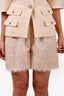 Pre-loved Chanel™ 2014C Runway Floral Latex Shorts Size 36
