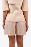 Pre-Loved Chanel™ 2014C Runway Floral Latex Shorts Size 36