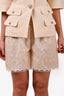 Pre-Loved Chanel™ 2014C Runway Floral Latex Shorts Size 36