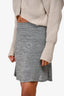 T by Alexander Wang Grey Marl Stretchy Mini Skirt Size S