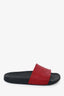 Gucci Black/Red Monogram Signature Slide Size 36